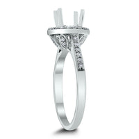 Blossom Engagement Setting for a 1.25 ct Round (0.35 ct Diamonds) in White Gold