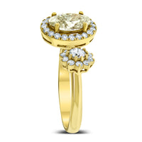 Beauvince Peek a Boo Diamond Ring (1.63 ct Diamonds) in Yellow Gold