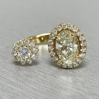 Beauvince Peek a Boo Diamond Ring (1.63 ct Diamonds) in Yellow Gold