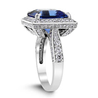 Beauvince Violet Chameleon Ring (8.92 ct Tanzanite & Diamonds) in White Gold