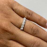 5 Stone Diamond Ring (0.85 ct Diamonds) in White Gold