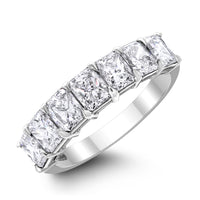 7 Stone Cushion Diamond Ring (2.26 ct Diamonds) in Platinum
