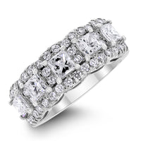 Elana Halo Diamond Band (2.00 ct Diamonds) in White Gold