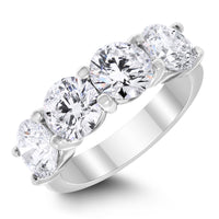 4 Stone Diamond Ring (4.01 ct H VVS Diamonds GIA) in White Gold