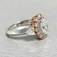 Beauvince Ariana Engagement Ring (1.08 ct Oval G IF GIA Diamond) in Rose Gold & Platinum