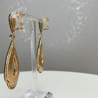 Enya Black & White Diamond Earrings (7.95 ct Diamonds) in Rose Gold
