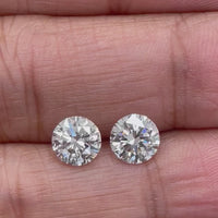 Beauvince GIA HVVS1 Certified 2.00 Carat Round Solitaire Diamond Studs