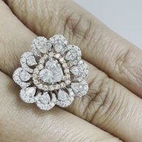 Amore Heart Diamond Ring (1.79 ct Diamonds ) in White Gold