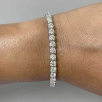 Beauvince 3 Prong Diamond Tennis Bracelet (10.47 ct Diamonds) in Platinum