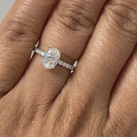 Beauvince GIA Certified 1.00 Carat Oval HVS2 Engagement Ring