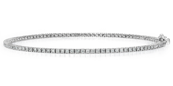 Diamond Tennis Bracelet (2.23 ct Diamonds) in White Gold