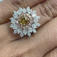 Blossoms Diamond Cocktail Ring (3.09 ct Diamonds) in Gold