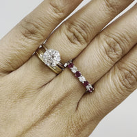Beauvince Ruby & Diamond Almost Eternity Band (2.34 ct Gemstones)