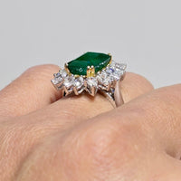 Beauvince Alaya Ring (5.71 ct Emerald & Diamonds) in 18K Yellow Gold