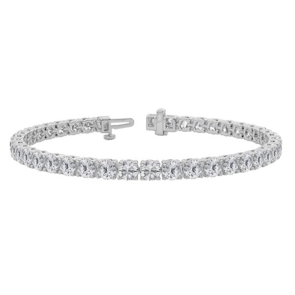 Beauvince Diamond Tennis Bracelet (9.60 ct Diamonds) in White Gold