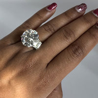 Beauvince GIA Certified 18.15 Carat Round M VVS2 3 Stone Engagement Ring