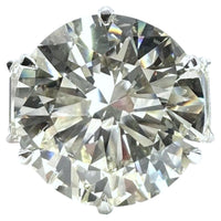Beauvince GIA Certified 18.15 Carat Round M VVS2 3 Stone Engagement Ring