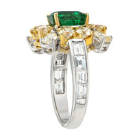 Beauvince Sylvana Ring (4.74 ct Emerald & Diamonds) in 18K Yellow Gold