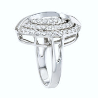 Flow Diamond Ring (1.91 ct Diamonds) in White Gold