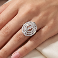 Flow Diamond Ring (1.91 ct Diamonds) in 18K White Gold