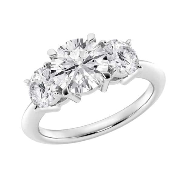 Beauvince Aisha Engagement Ring (2.00 ct Round ISI1 GIA Diamond) in Gold