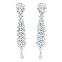 Beauvince Yana Diamond Earrings (15.24 ct Diamonds) in White Gold