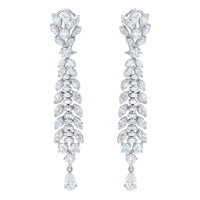 Beauvince Yana Diamond Earrings (15.24 ct Diamonds) in 18K White Gold