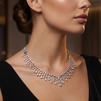 Frills Diamond Necklace (16.11 ct Diamonds) in 18K White Gold