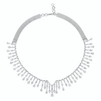 Frills Diamond Necklace (16.11 ct Diamonds) in White Gold
