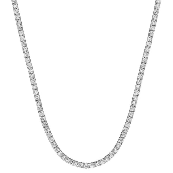 Beauvince Tennis Necklace (18.00 ct GH VS-SI Diamonds) in 18K White Gold