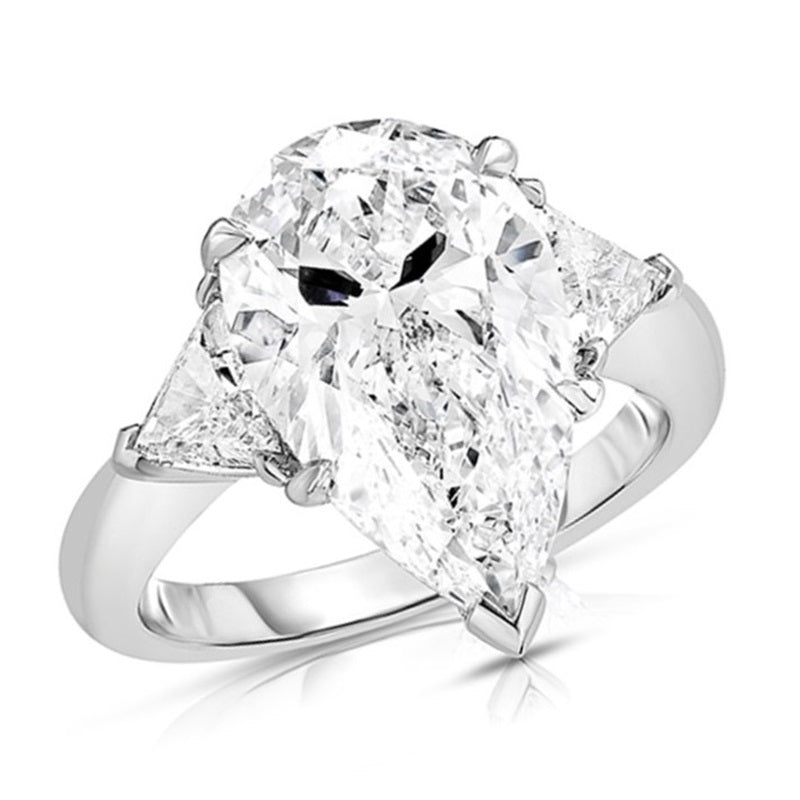 Beauvince Calista Engagement Ring (5.11 ct Pear Shape HSI1 GIA Diamond)