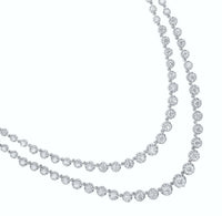 Beauvince Layers Diamond Necklace (14.46 ct Diamonds) in 18K White Gold