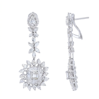 Beauvince Czarina Earrings (10.66 ct Diamonds) in 18K White Gold