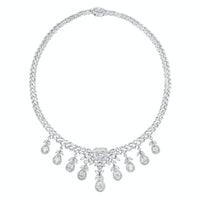 Beauvince Kumari Necklace (25.25 ct Diamonds) in 18K White Gold