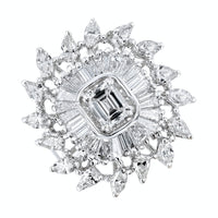 Beauvince Czarina Necklace, Earrings & Ring Suite (38.41 ct Diamonds) in 18K White Gold