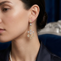 Beauvince Maharani Earrings (10.05 ct Diamonds) in 18K White Gold
