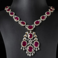 Sensations Necklace Earrings and Bracelet Suite (154.44 ct Rubies & Diamonds) in Gold