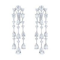 Beauvince Astria Necklace & Earrings Suite (65.13 ct Diamonds) in 18K White Gold
