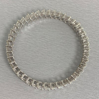 Beauvince Inaya Marquise Solitaire Diamond Bangle in Platinum