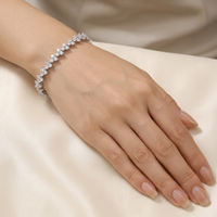 Beauvince Tian Diamond Tennis Bracelet (4.98 ct Diamonds) in 18K White Gold
