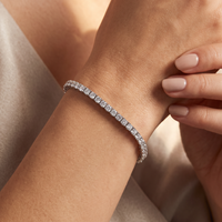 Beauvince Classic Diamond Tennis Bracelet (4.70 ct Diamonds) in 18K White Gold