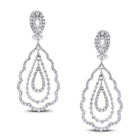 Beauvince Sabrina Diamond Earrings (6.04 ct Diamonds) in White Gold