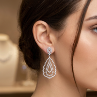 Beauvince Sabrina Diamond Earrings (6.04 ct Diamonds) in White Gold