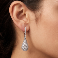 Beauvince Dazzling Drop Earrings (7.19 ct Diamonds) in White Gold