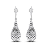 Beauvince Dazzling Drop Earrings (7.19 ct Diamonds) in White Gold