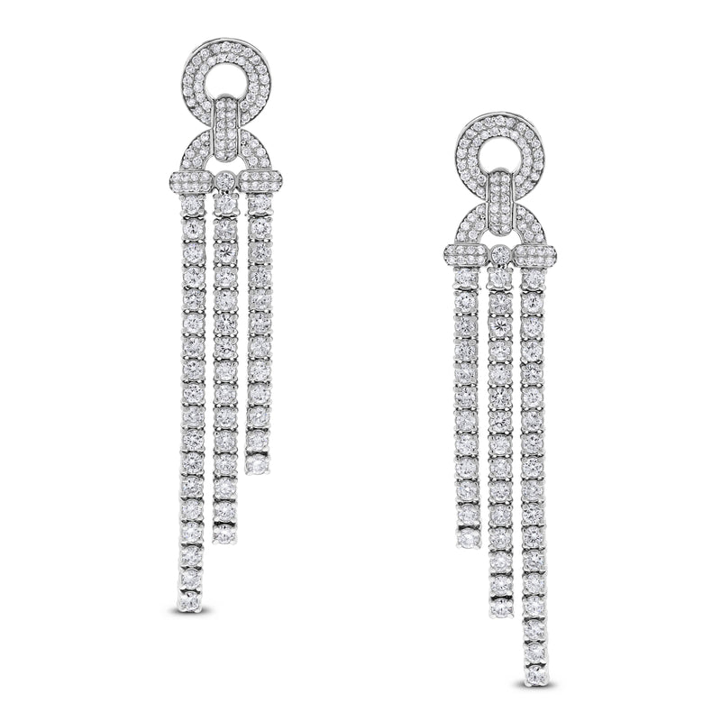 Beauvince Destiny Diamond Earrings (4.31 ct Diamonds) in White Gold