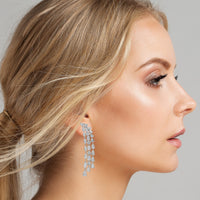 Beauvince Falls Diamond Earrings (9.79 ct Diamonds) in Platinum