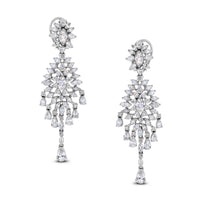 Beauvince Shanaya Diamond Earrings (11.74 ct Diamonds) in White Gold