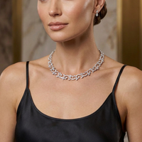 Beauvince Waves & Tides Necklace (12.16 ct Diamonds) in 18K White Gold