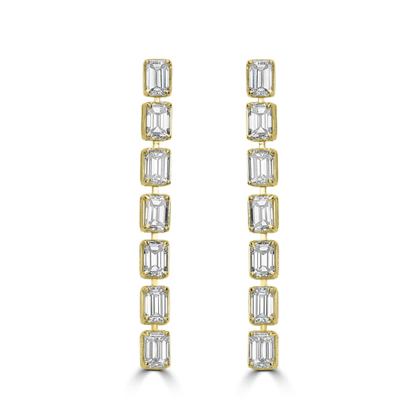 Beauvince Linea Diamond Earrings (3.60 ct Diamonds) in Gold